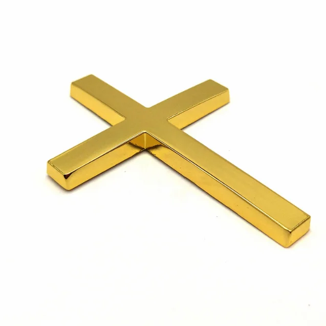 

Golden Metal 3D Cross Crucifix Car Trunk Rear Fender Emblem Badge Decal Stickers