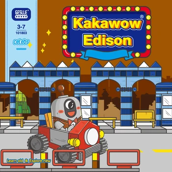 

Desai Celebrity Series Caccavo Edison Invented Tram Geslle Toys Educational Toys For Children Micro Block Modern Buildings