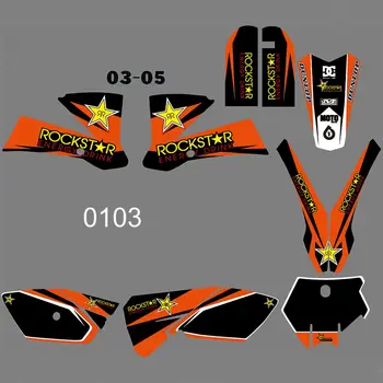 

For KTM 85 SX SX85 2003 2004 2005 New Full Graphics Decals Stickers Custom Number Name Glossy Bright Stickers Waterproof