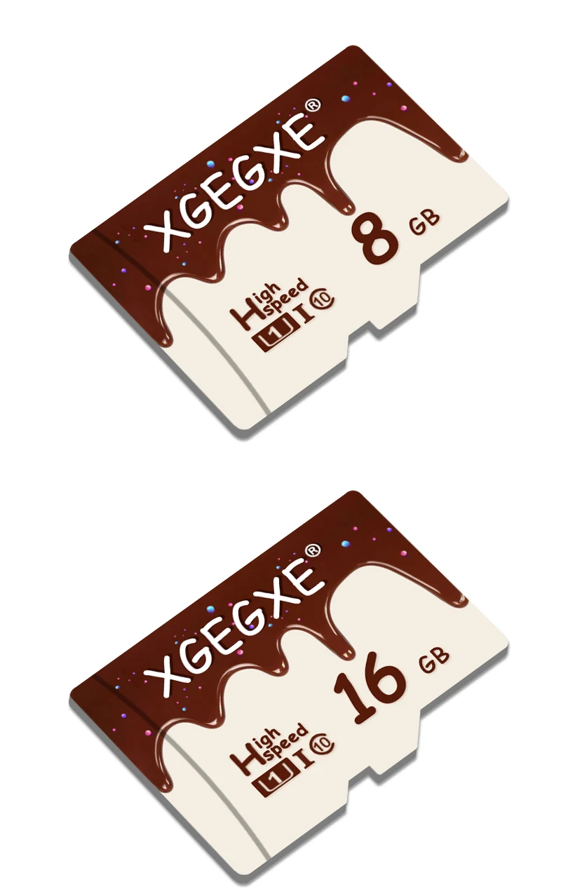 XGEGXE Mini Memory Card 32GB TF Card 64GB Class 10 Chocolate Jam Candy Style High Speed Mini Card 16GB T-Flash Card For Phone