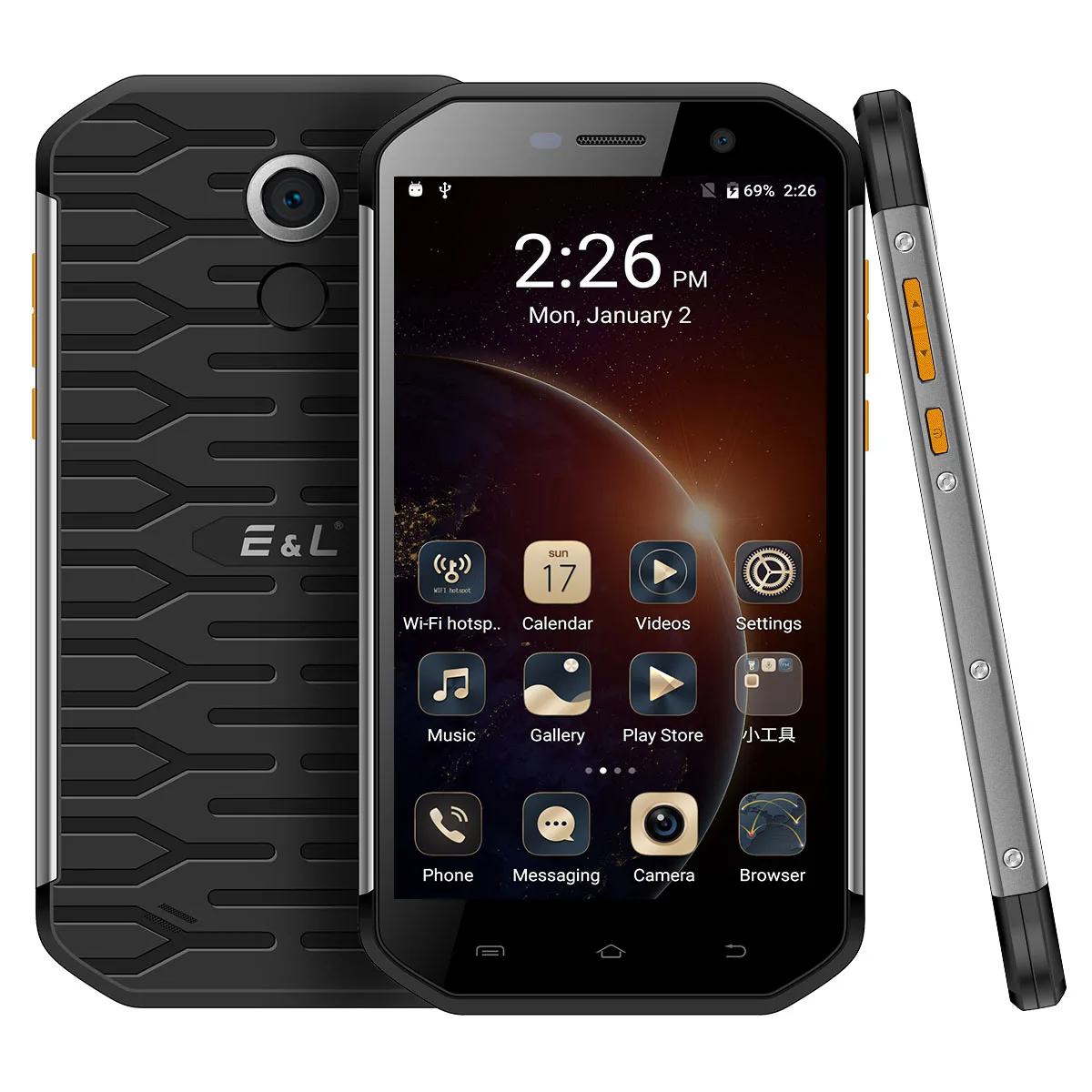 Оригинальный E & L S60 IP68 водонепроницаемый мобильный телефон с отпечатком пальца 5,5 дюймов FHD Android 7,0 3 ГБ + 64 ГБ 13MP 3000 мАч 4G LTE смартфон