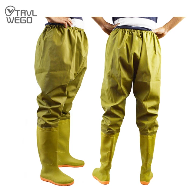 Siamese Waterproof Pants Men and Women Fishing Half-length Wading Suit  Fishing Fishing Pants Overalls - AliExpress