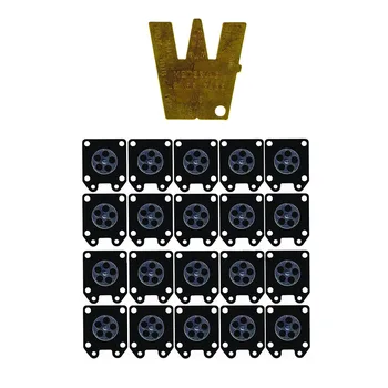 

20PCS Durable Metering Diaphragm For Walbro 92-526-9 + Lever Gauge For 500-13 500-13-1 Tool Part Kit