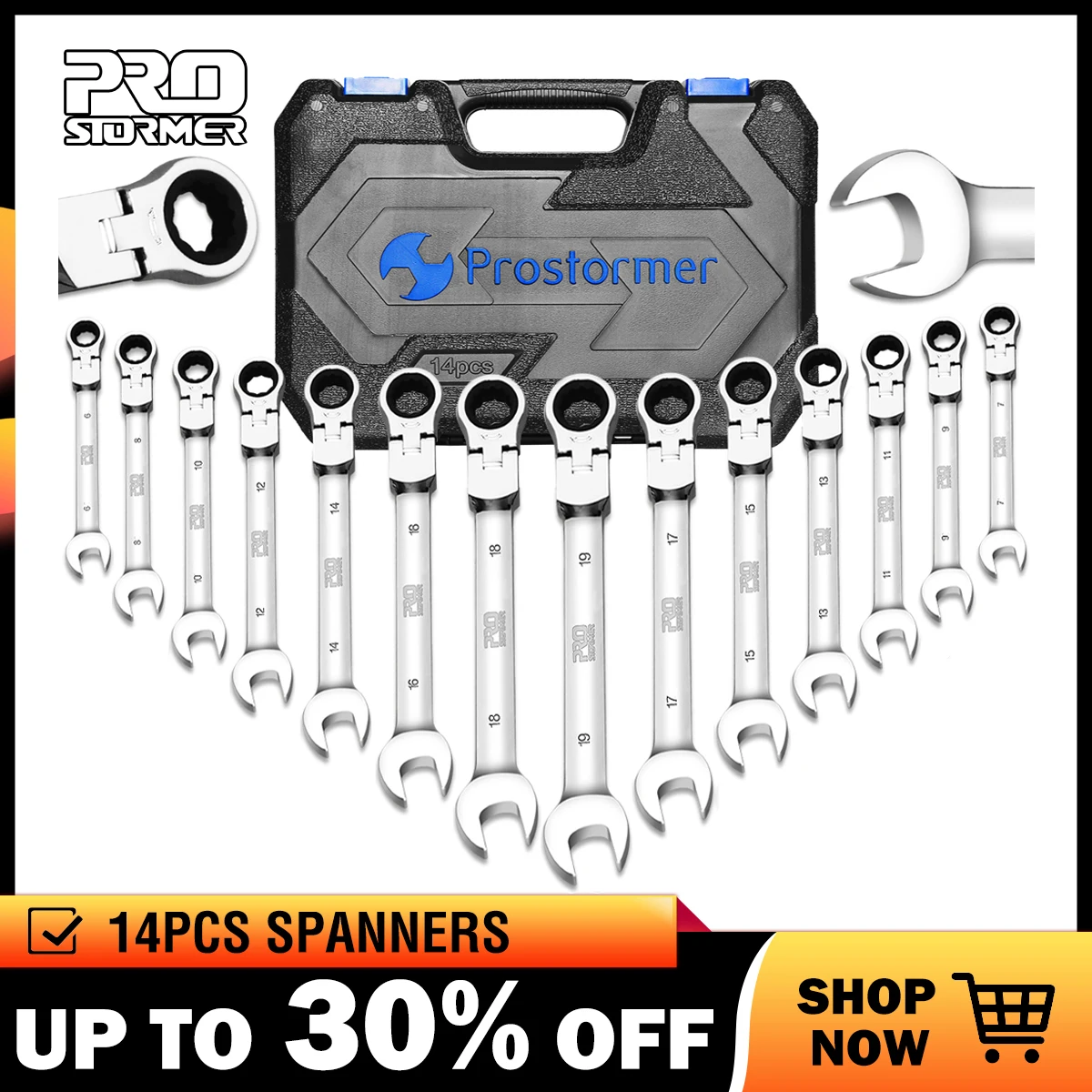 

Prostormer 14PCS Keys Set Multitool Wrench Ratchet Spanners Set Hand Tool Wrench Set Universal Wrench Tool Car Repair Tools