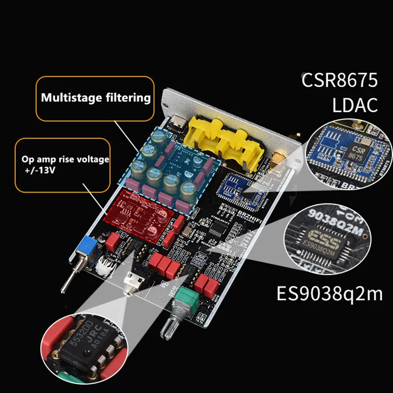 Wireless Bluetooth Audio Receiver CSR8675  DAC