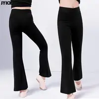 Children's Pants Dance Pants Practice Boys And Girls Slim Cotton Latin Dance Jazz Dance Black Bell Bottom Trousers 1