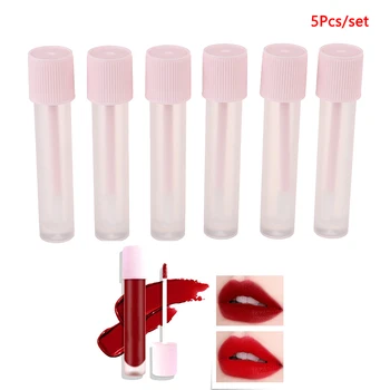 

New 5pcs/set High Quality Lipstick Set Matte Long Lasting Waterproof Matt Lip Stick Tube Nude Red Lips Makeup Holder Container