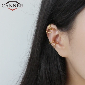 

Korean version of 925 Sterling Silver twist earcuff Clip Earrings for Women Simple Gold Silver Clip on Earrings Jewelry