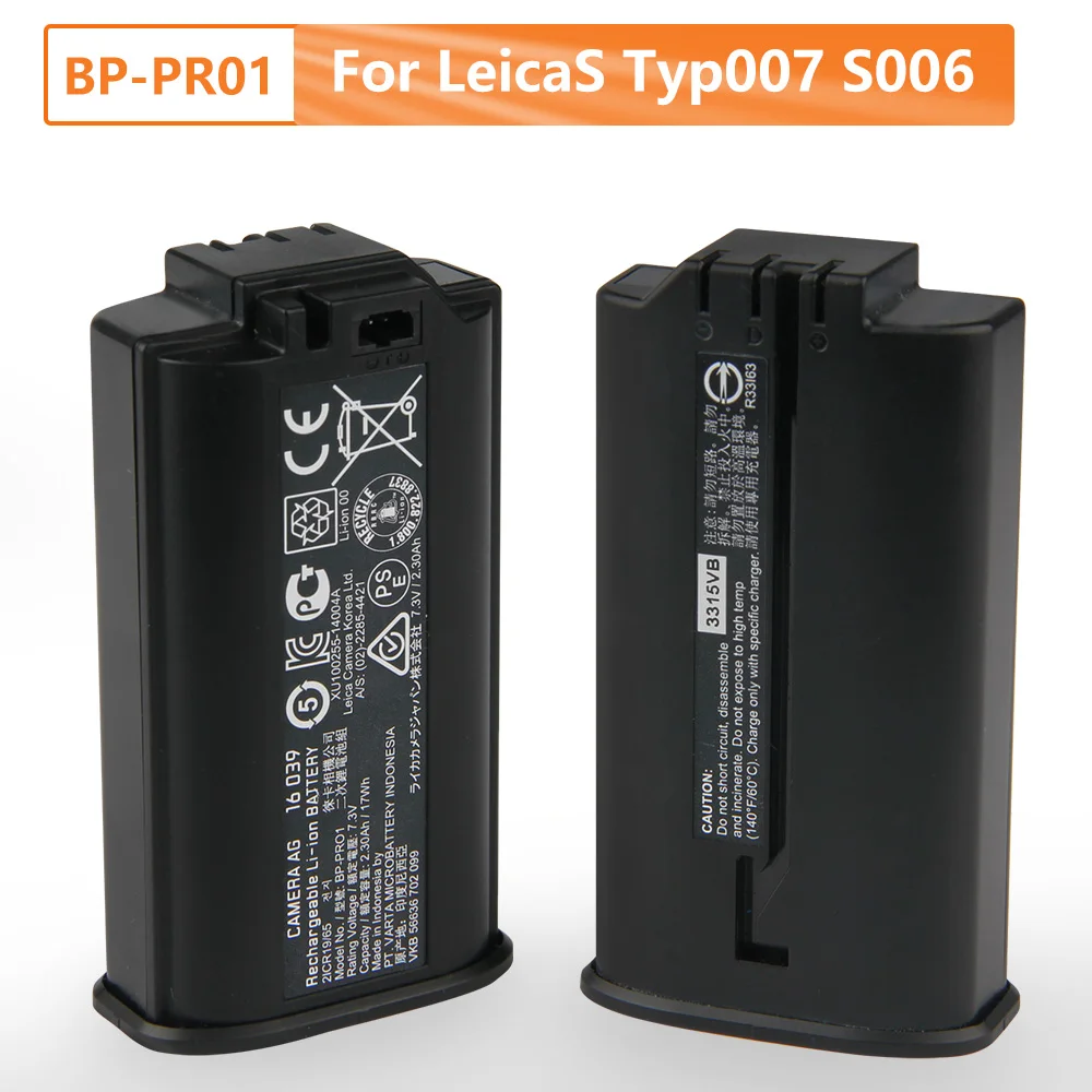 

7.3V Genuine Replacement Battery BP-PR01 For Leica LeicaS Typ007 S006 S007 16039 17Wh Original Rechargable Battery 2.30Ah