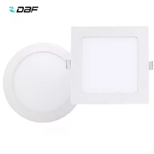 [DBF] Ультра тонкий дизайн с регулируемой яркостью 3 Вт 4 Вт 6 Вт 9 Вт 12 Вт 15 Вт 18 Вт 24 Вт светодиодный потолочный светильник/тонкий круглый квадратный плоский панельный светильник