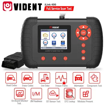 

VIDENT iLink400 Full System Scan Tool Support Update Online ABS/SRS/EPB//DPF Regeneration/Oil Reset Original Brand Tool