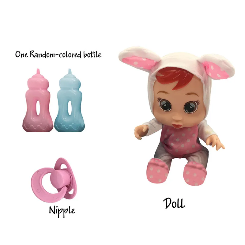 Силиконовая Детская кукла Reborn 10 дюймов Cry Baby Doll игрушки волшебные слезы с музыкой живой реалистичные детские подарки на день рождения