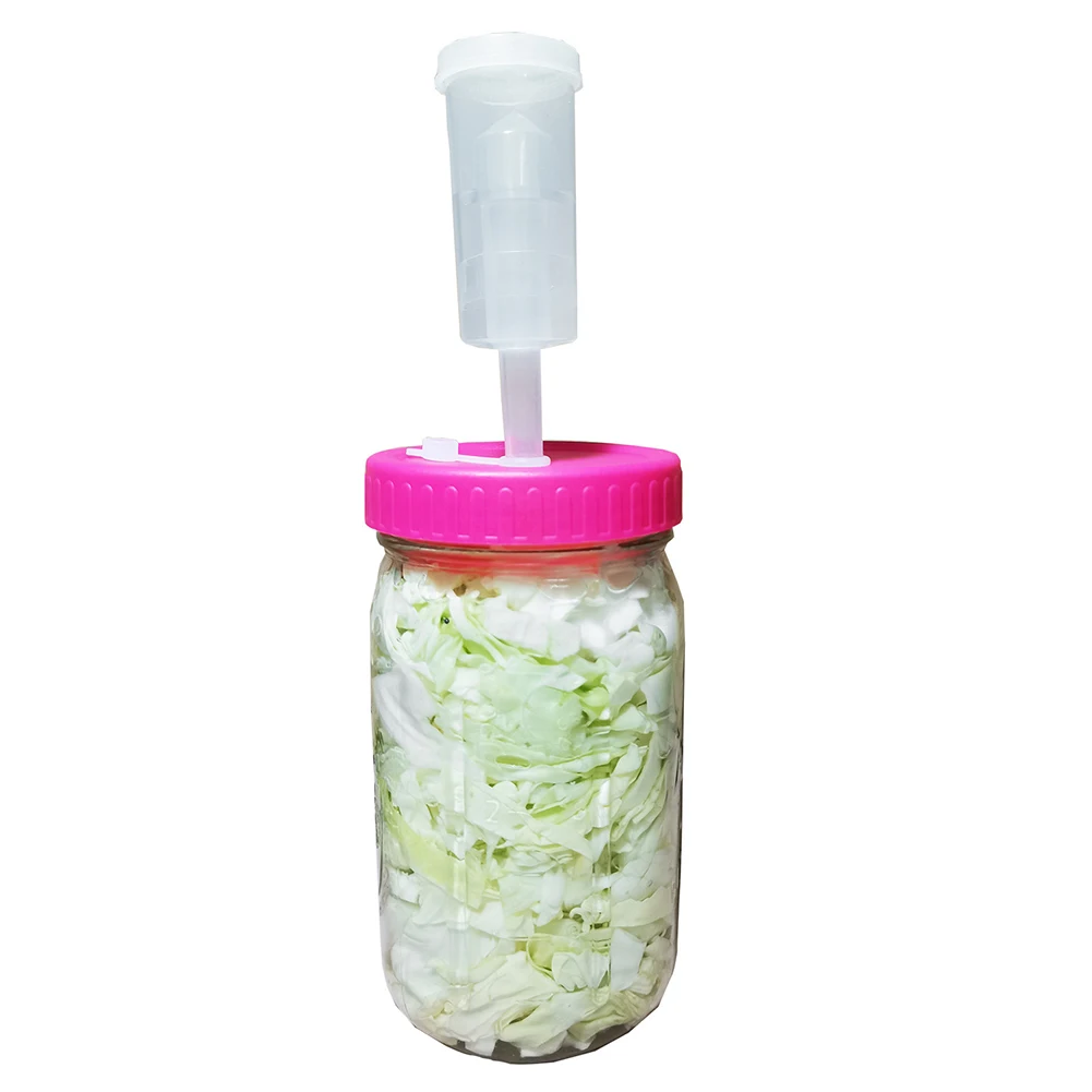 Waterless Fermenting Airlock Lids Covers with One-way Exhaust Valves for Wide Mouth Mason Jar Sealed Lid Kitchen Supplies