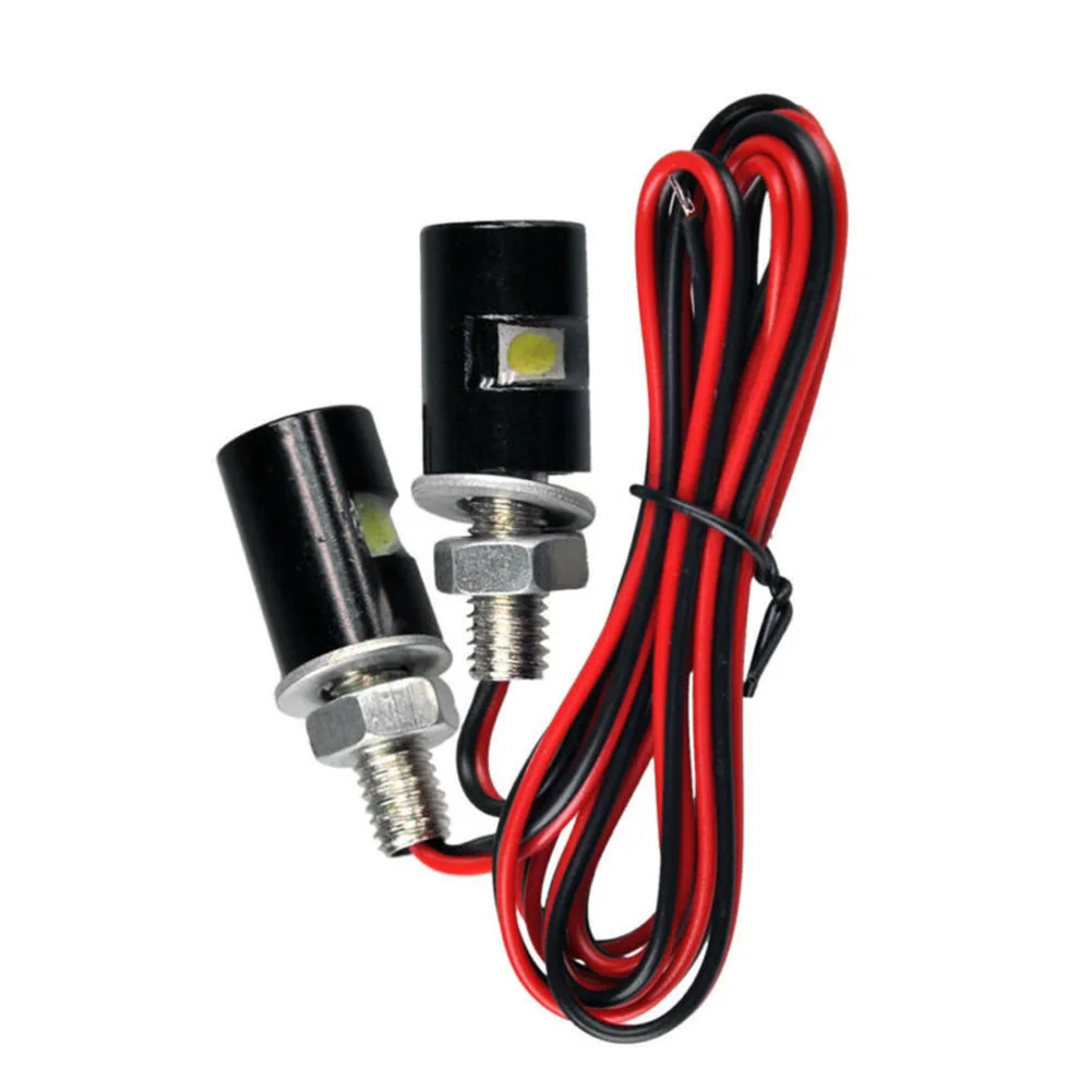 2 шт. Белый светодиодный болт для номерного знака Лампа 12 В мотоцикла ATV UTV