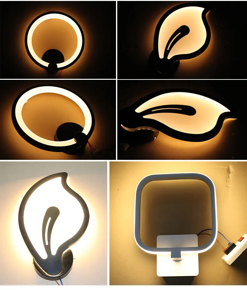 Дизайн, современные настенные светильники для спальни, гостиной, столовой, кухни, v-образная форма, модный светодиодный настенный светильник, белые и черные ручки, 220 В, 110 В