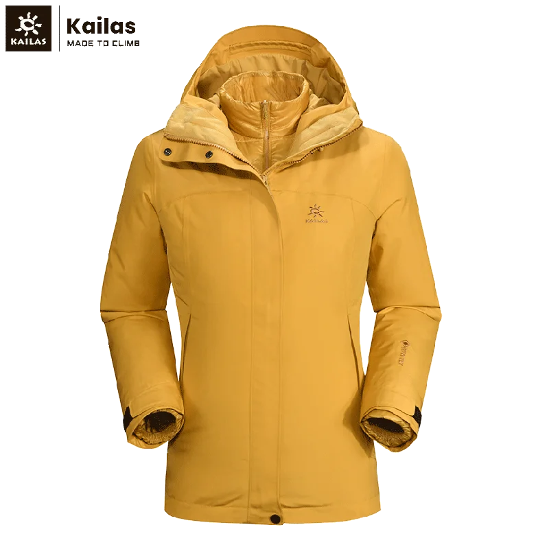 純正お値下 Kailasレディーススリーインワン取り外し可能gtxダウンジャケット冬屋外防水登山スーツkg メーカー直売 Lnc Org Ls