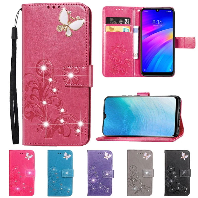 Flip Stand Leather Cover for Samsung Galaxy J3 J300 J310 J320 J330F J4 Plus Core J6 Prime Wallet Case Diamond Bag | Мобильные