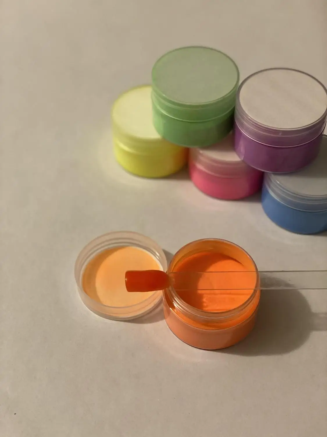 12 Colors 1 oz Acrylic powder Neon coral acrylic powder Nail supplies Coral nail polish Cosmetics Art 28g jar nail powder acrylic nail powder
