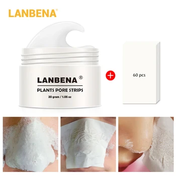 

Lanbena face mask Blackhead removal cream Oil-control cleansing black skin care Deep strip mask acne peel treatment F9G2