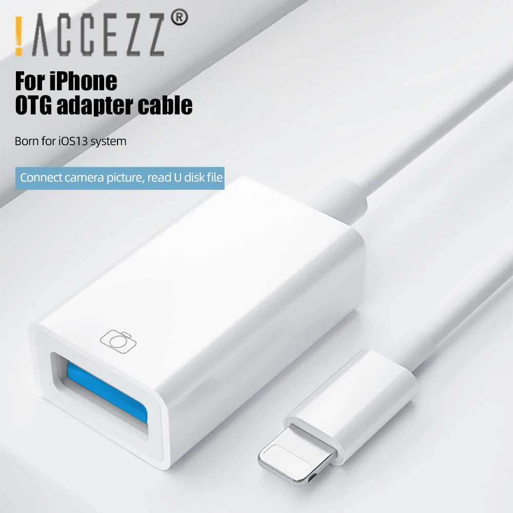 ! OTG адаптер ACCEZZ для iphone порт USB 3 0 разъем 11 Pro Max XR XS X 8 7 6 5 Plus IOS 13 устройство чтения