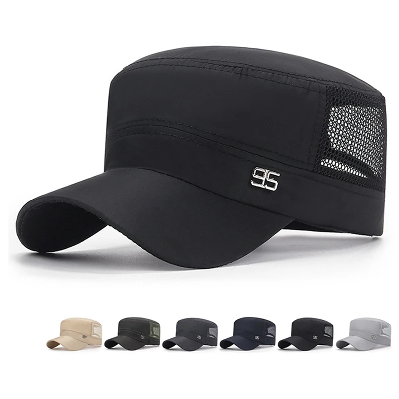 Breathable Mesh Military Caps | Baseball Cap Flat Visor | Breathable ...