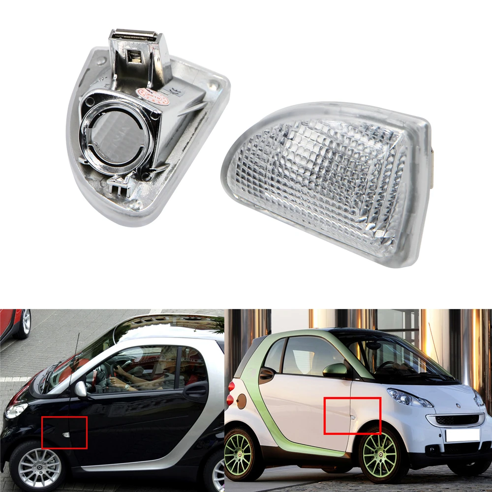 Clear Lens Chrome Reflector OEM Side Marker Light Turn Signal Lamp 