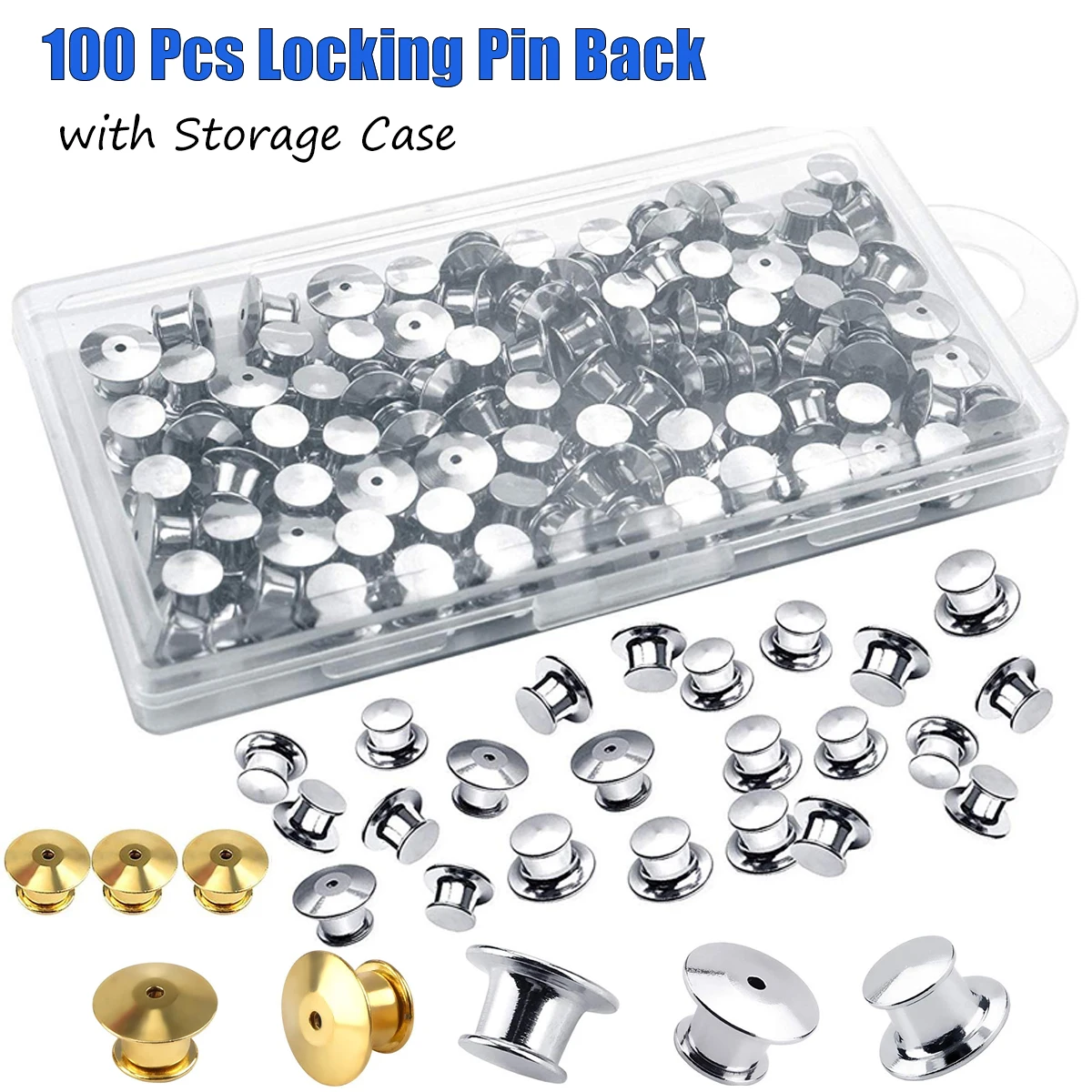 60 Pieces Pin Keepers Pin Locks Pin Backs Locking Clasp Locking