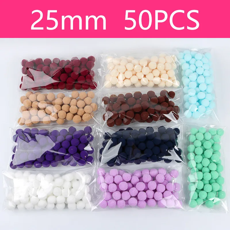 

25mm 50pcs DIY Soft Fluffy PomPom Balls for Cards Hat Clothing Bag Jewelry Decorative Pompon New Home Decoration