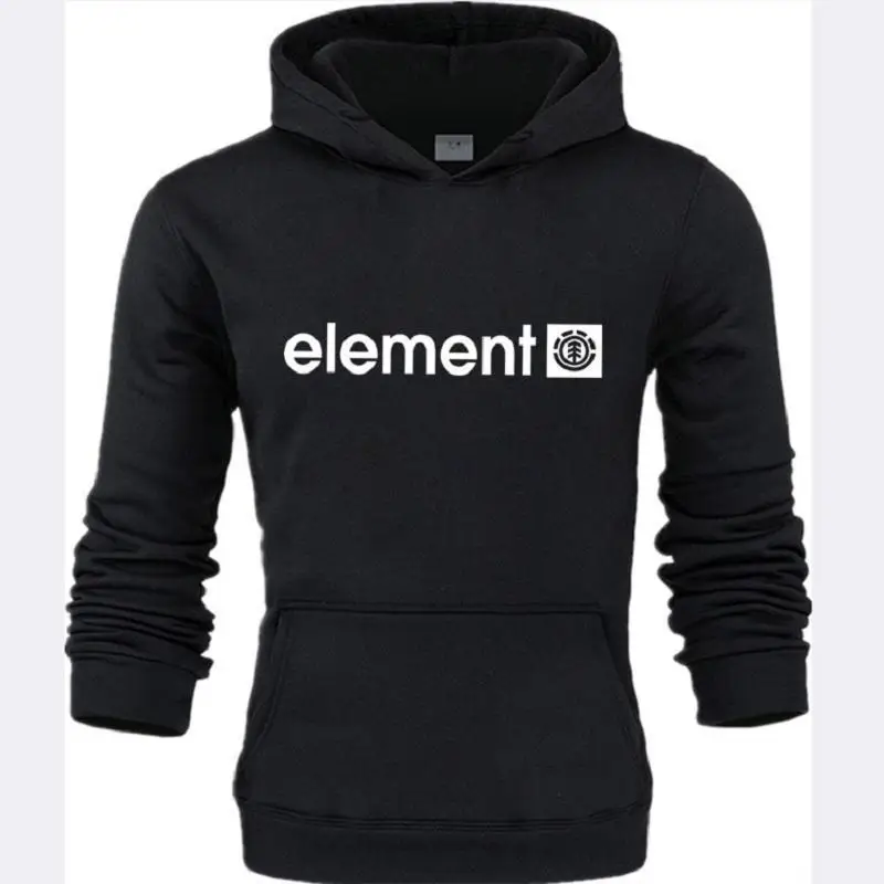 

New 2019 Autumn Winter Brand Mens Hoodies Sweatshirts Men High Quality ELEMENT Letter Printing Long Sleeve Fashion Mens Hoodies