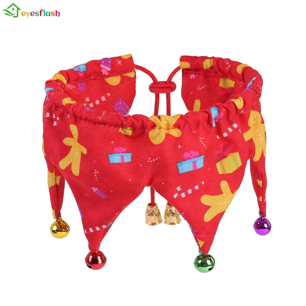 Рождественский Регулируемый ошейник для собаки с колокольчиками, Очаровательное ожерелье, ошейник для маленьких собак, кошек, ошейники для питомцев, поставка Лидер продаж