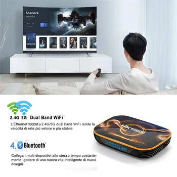 

10pcs/lot dhl free HK1 Rbox 4k Tv Box Android 10 Rockchip Rk3318 2.4 5G Wifi BT4.0 Google Play Youtube Netflix