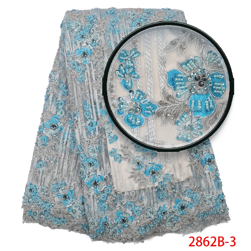 Африканские кружевные платья, кружевная ткань ручной работы тяжелая, новейшая аппликация Ткань кружева для свадьбы Mr2862b