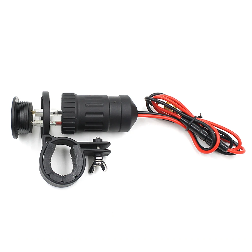 DC 12V 24V Автомобильный руль мотоцикла зажим на Вольтметр гнездо Красный светодиодный цифровой дисплей