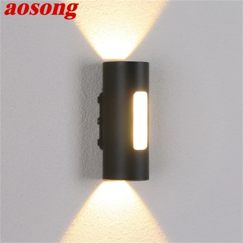 

AOSONG Outdoor Wall Light Fixture LED Patio Sconces Waterproof Creative Decorative For Porch Staircase Garden