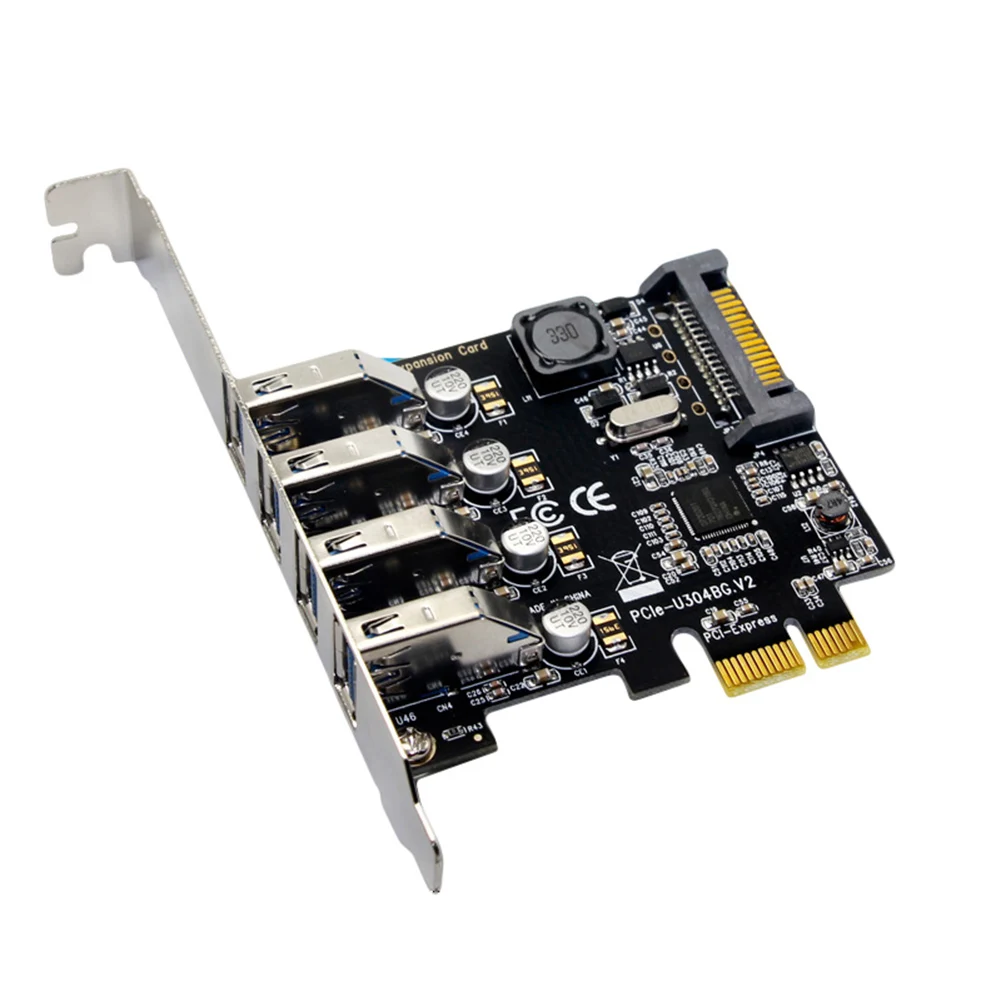 4-портовый USB 3,0 расширения PCI-e карта PCI express PCIe USB 3,0 hub адаптер 4-портовый USB 3 0 PCI e PCIe PCI express