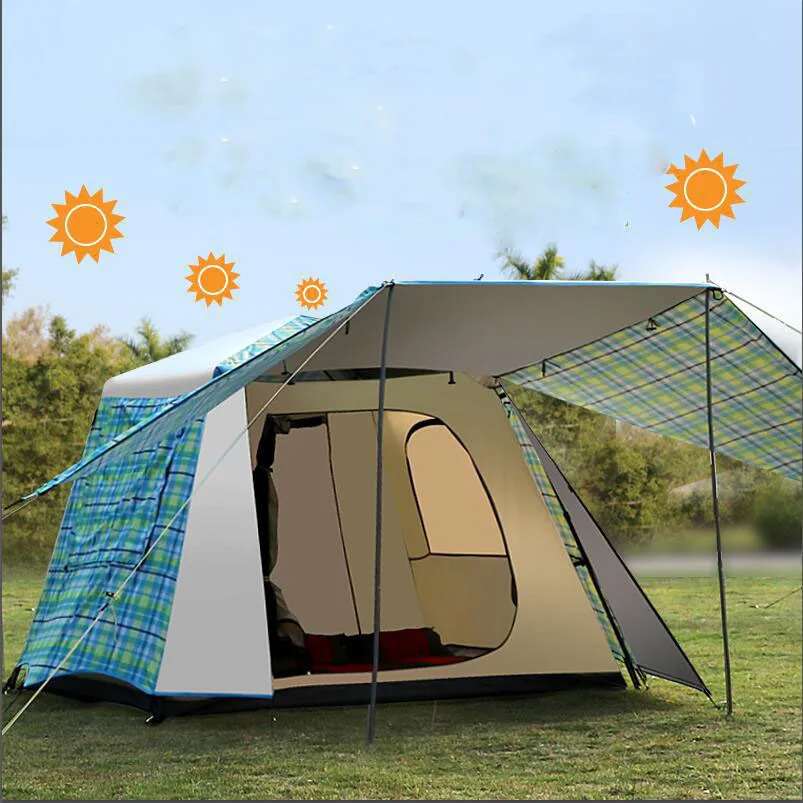 Thickening Waterproof Windproof Moisture-proof UV Protection Automatic With Canopy Carpas De Camping Camping Tent Beach Tent