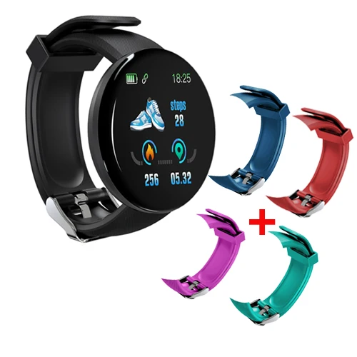 black with Four c Bluetooth браслет Смарт-часы для мужчин датчик артериального давления водонепроницаемый спортивный Трекер Смарт-часы для женщин для Android ios - Цвет: black with Four c
