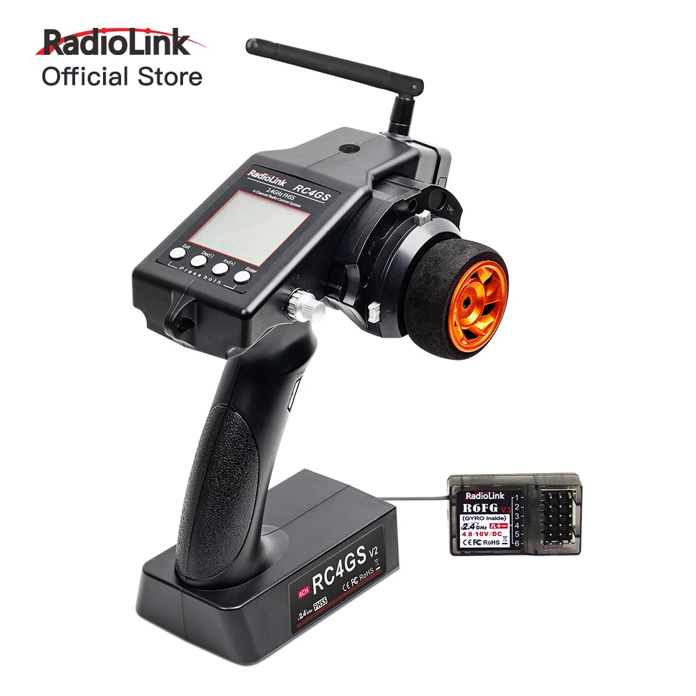 Радиопередатчик и приемник Radiolink RC4GS v2 2 4G 4CH RC R6FG или R7FG Gyro пульт дистанционного