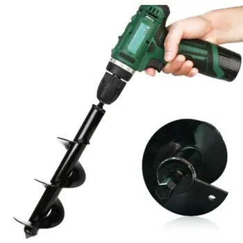 

Garden Auger Spiral Drill Bit Hand Drill Electric Drill Ground Bit Irrigating Planting Auger Drill Bit Digs Hole For Bulb Plant
