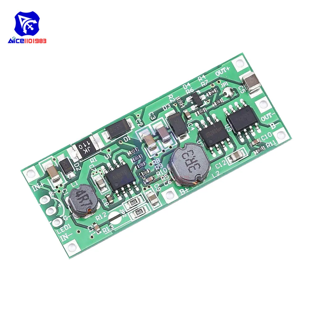 

DC 5V-12V to 9V/12V Charging Step Up Booster Module for 18650 Lithium Battery UPS Voltage Protection Converter Charge Discharge
