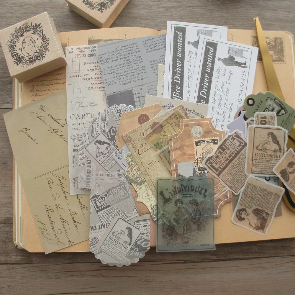 27pcs DIY Letters From Old Castle Design Paper Tag Sticker Set As Creative Craft Background Scrapbooking Use | Дом и сад