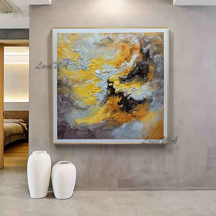 

No Framed Knife Palette Abstract Oil Painting Canvas Modern Wall Art Handmade Showpiece For Home Decoration Hanging Picture