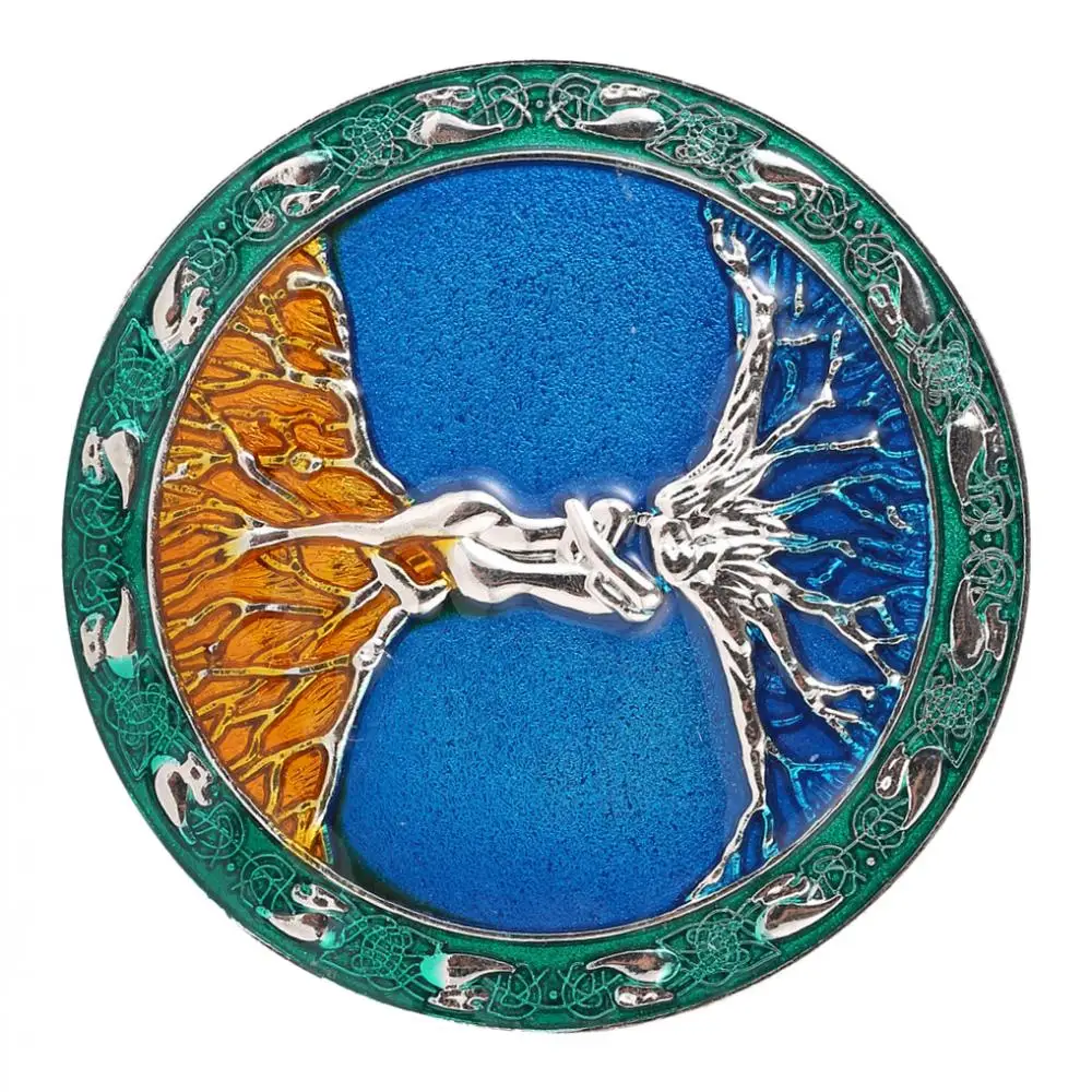 8cm Round Men's Tree Of Life Roots Branches Belt Buckle Greek Myth Buckles