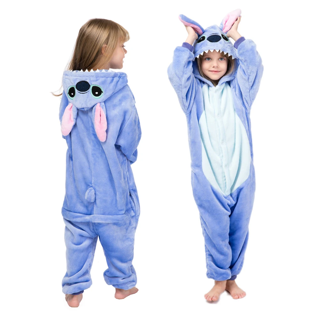 Kigurumi/детская одежда для сна с единорогом мальчиков и девочек фланелевые пижамы
