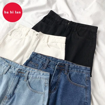 

2020 women's sexy summer denim shorts, high-waist Jean shorts, baggy jeans with holes, shorts with pockets