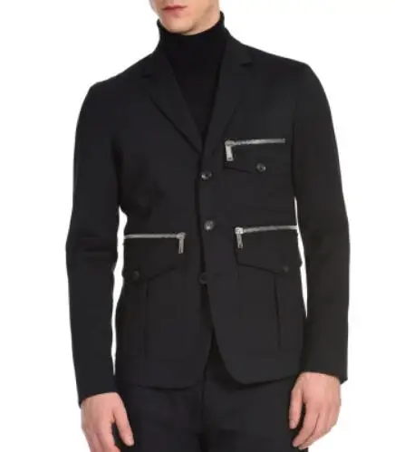 S-6XL Новая мужская одежда модный GD stylist подиумный костюм куртка на молнии стиль несколько карманов для отдыха официальная одежда размера плюс
