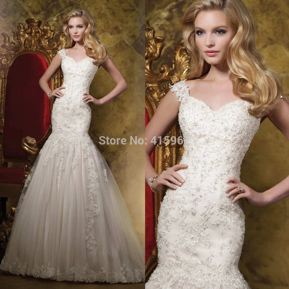 

Vestido De Noiva Sereia 2019 robe de mariee Lace Bridal Dresses Mermaid Wedding Gowns Removable Straps Custom wedding dress