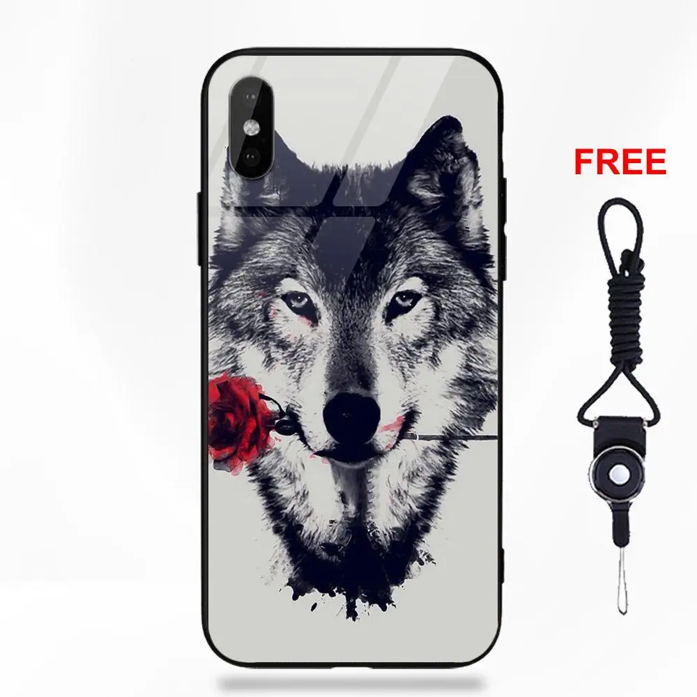 Закаленное стекло протектор для Galaxy S8 S9 Plus для huawei Honor 7X P20 Lite mate 10 Pro Redmi 5 Note 5A 6 Cool Wolf стеклянный чехол