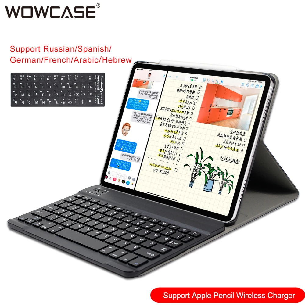 WOW чехол клавиатура для iPad Pro 11 с магнитной смарт беспроводной Bluetooth 2018 11/12.9/9.7