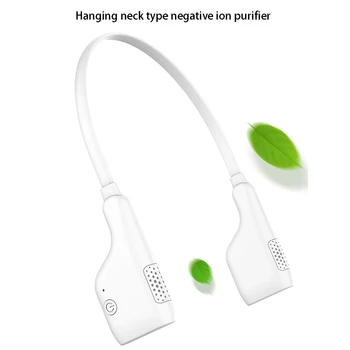 

Mini Air Purifier Portable Hanging Neck Negative Ion Generator USB Purifier for Home